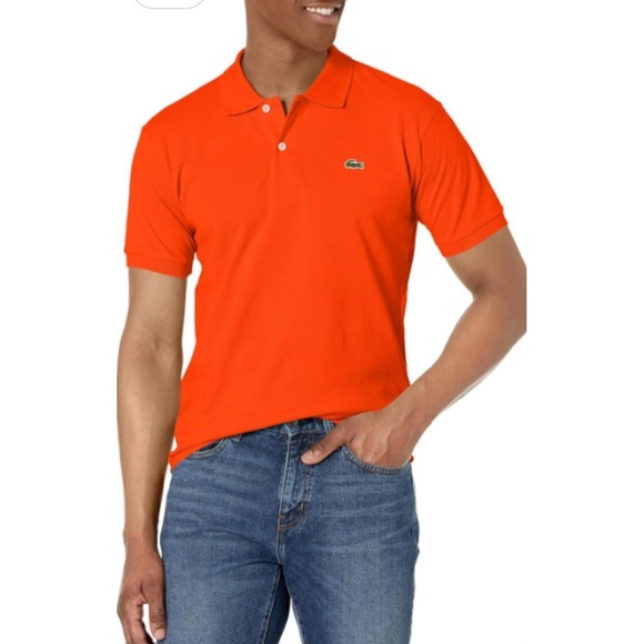 Lacoste Polo‎ Shirt Orange Devanlay Golf Preppy Short Sleeves Mens size 7 US 2XL - Picture 3 of 15